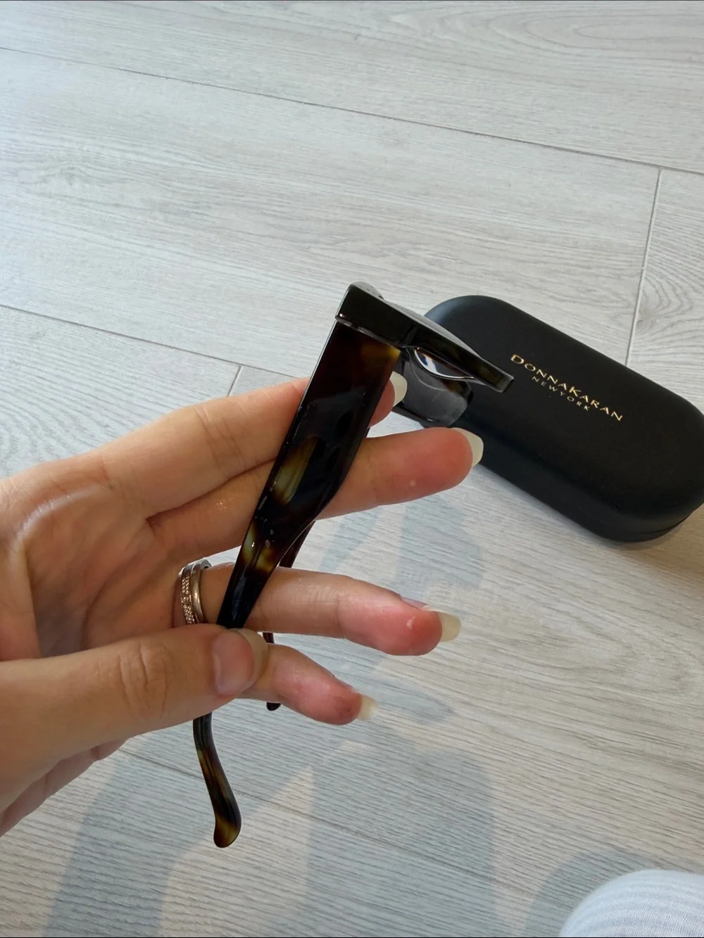 Donna Karan Dark Tortoiseshell Cat-Eye Sunglasses